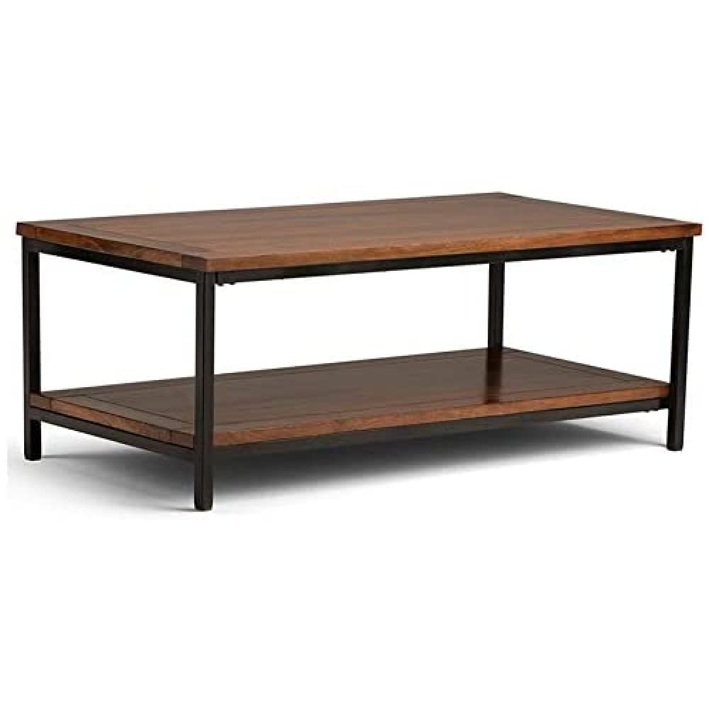 48 inch Dark Cognac Brown Mango Wood Coffee Table C28649