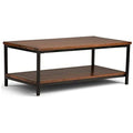 48 inch Dark Cognac Brown Mango Wood Coffee Table C28649
