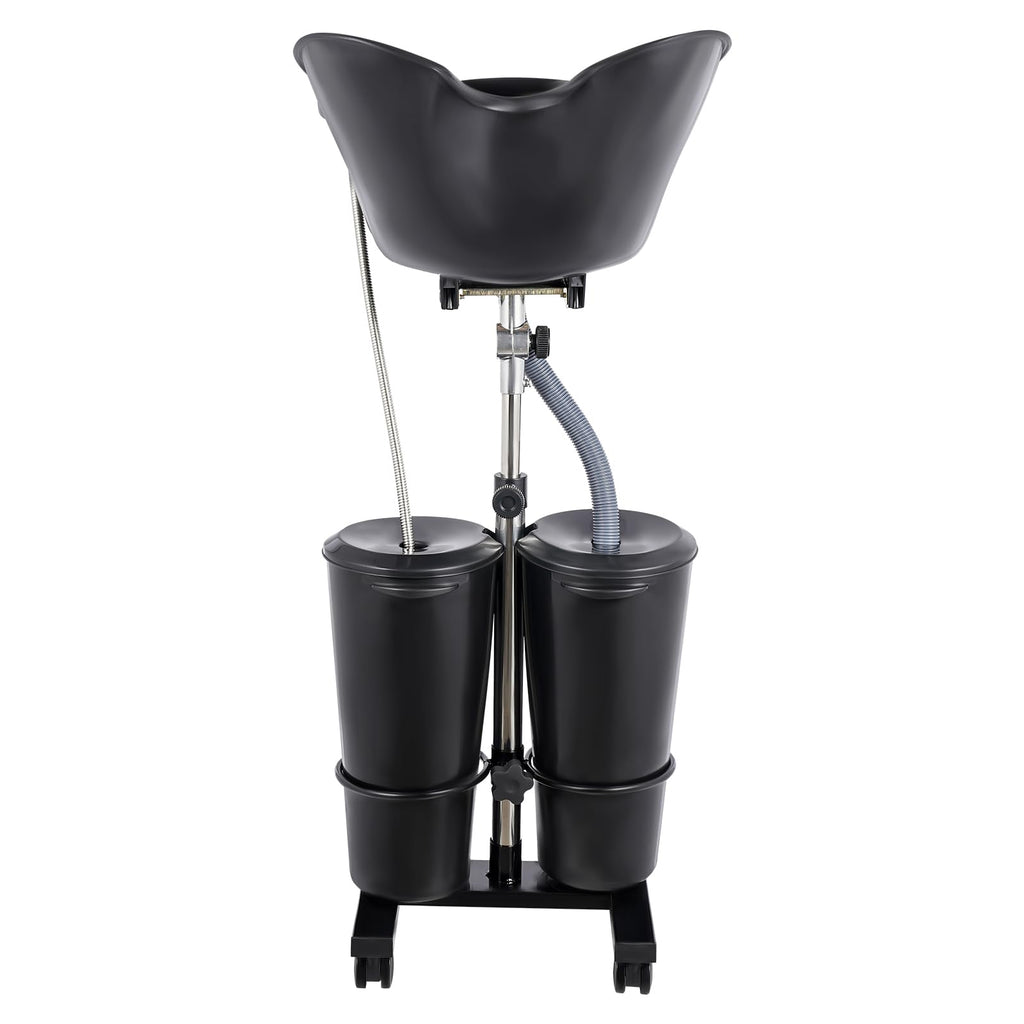 Black Height Adjustable Shampoo Bowl with Electric Pump J8956
