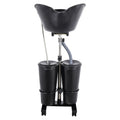 Black Height Adjustable Shampoo Bowl with Electric Pump J8956