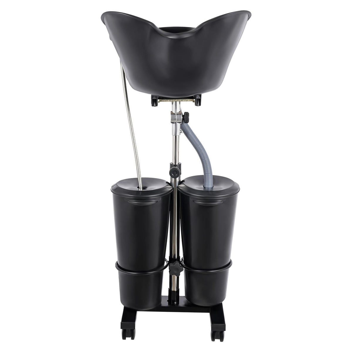 Black Height Adjustable Shampoo Bowl with Electric Pump J8956