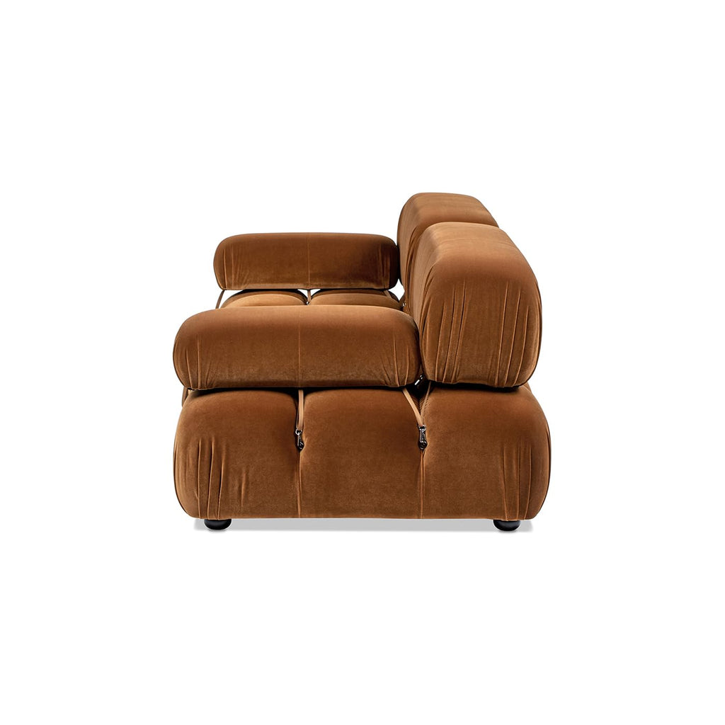 Burnt Orange Performance Velvet 2-Piece Loveseat Sofa L733