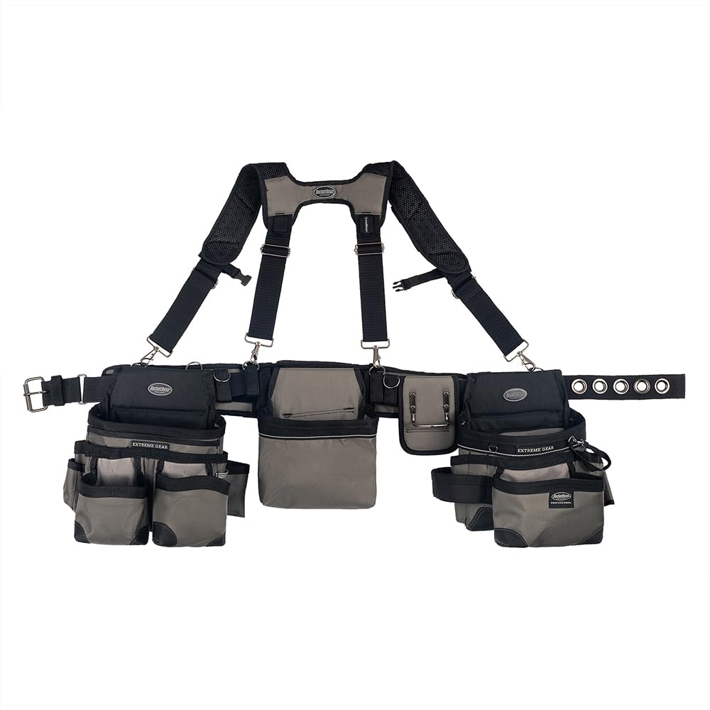 3 Bag Tool Belt with Suspenders B175