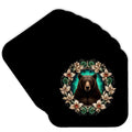 Black Bear Yucca Flower Tattoo Set of 8 Coasters I790