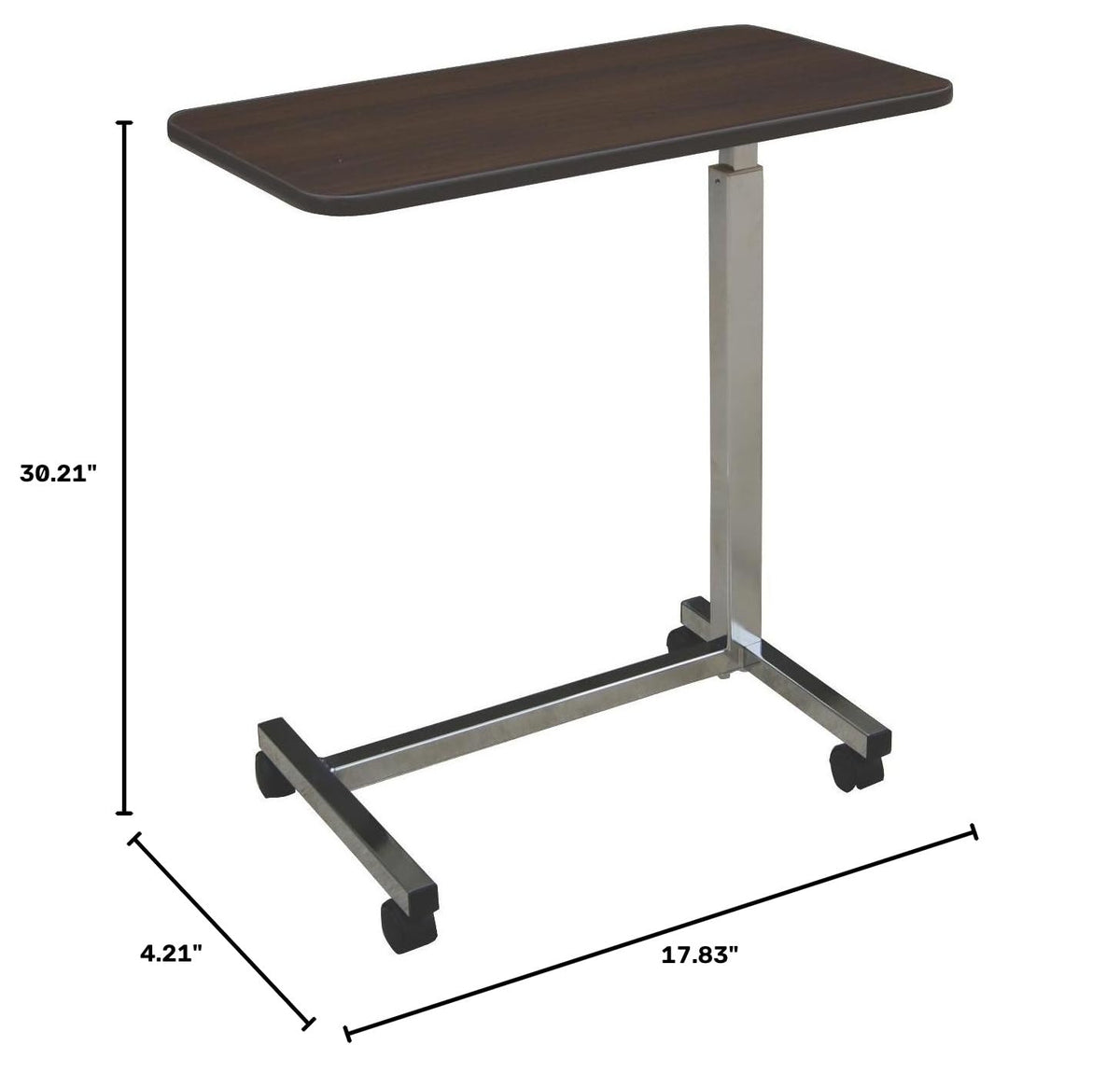 Adjustable Overbed Table with Wheels X689074