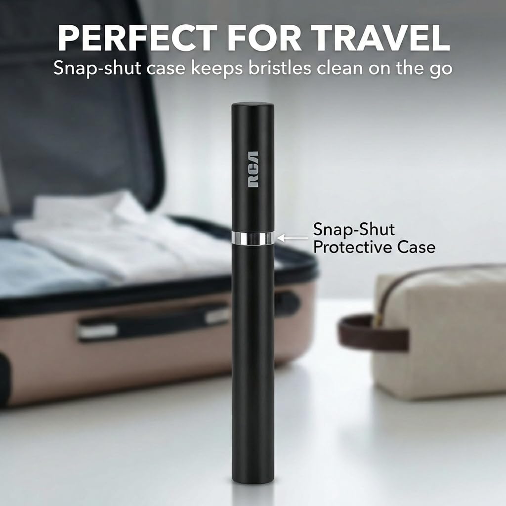 Black Battery Powered Electric Toothbrush with Extra Brush Head V950