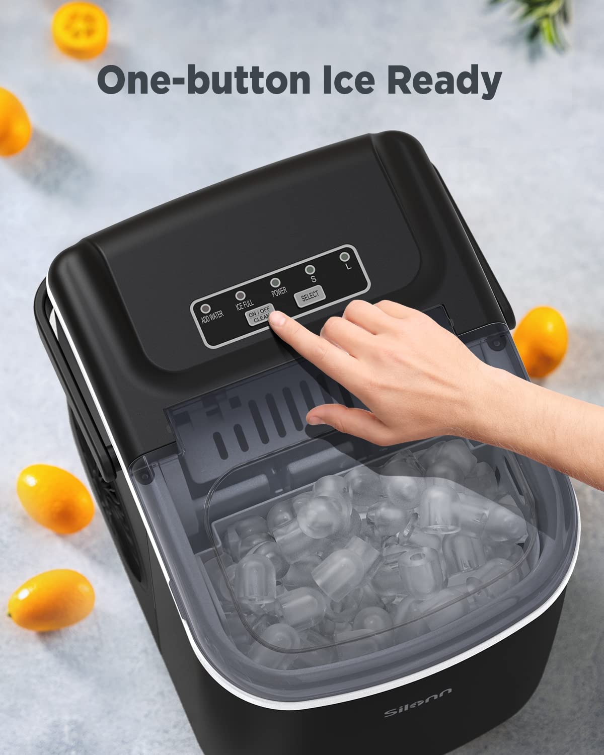 Black Countertop Ice Maker V9149