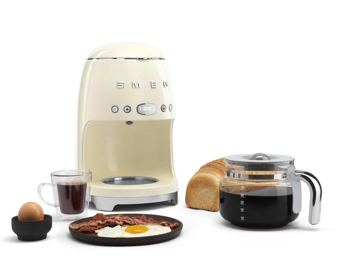 Cream Drip Coffee Machine with 10 Cup Glass Carafe J792917