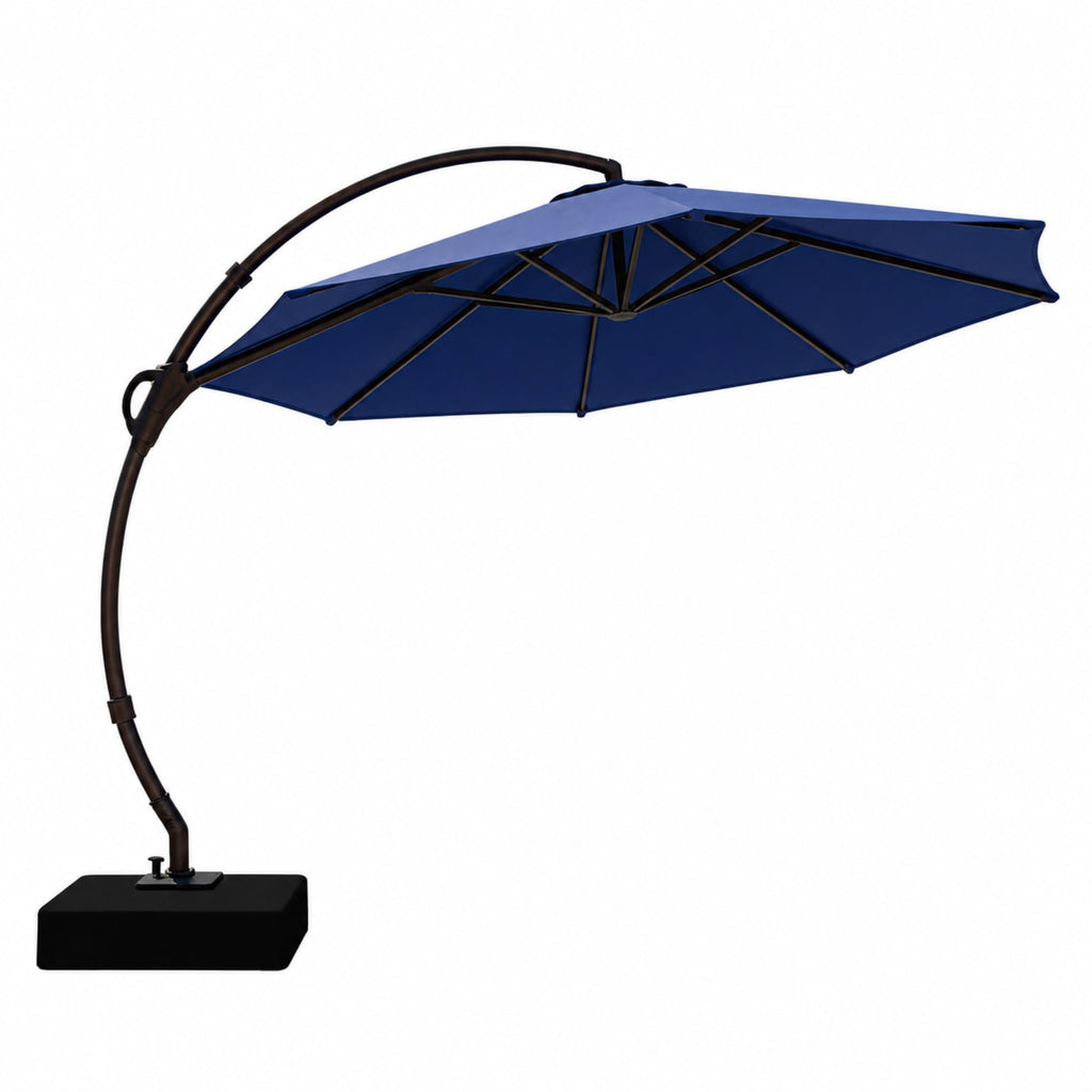 11 FT Navy Blue Cantilever Patio Umbrella with Base U709387