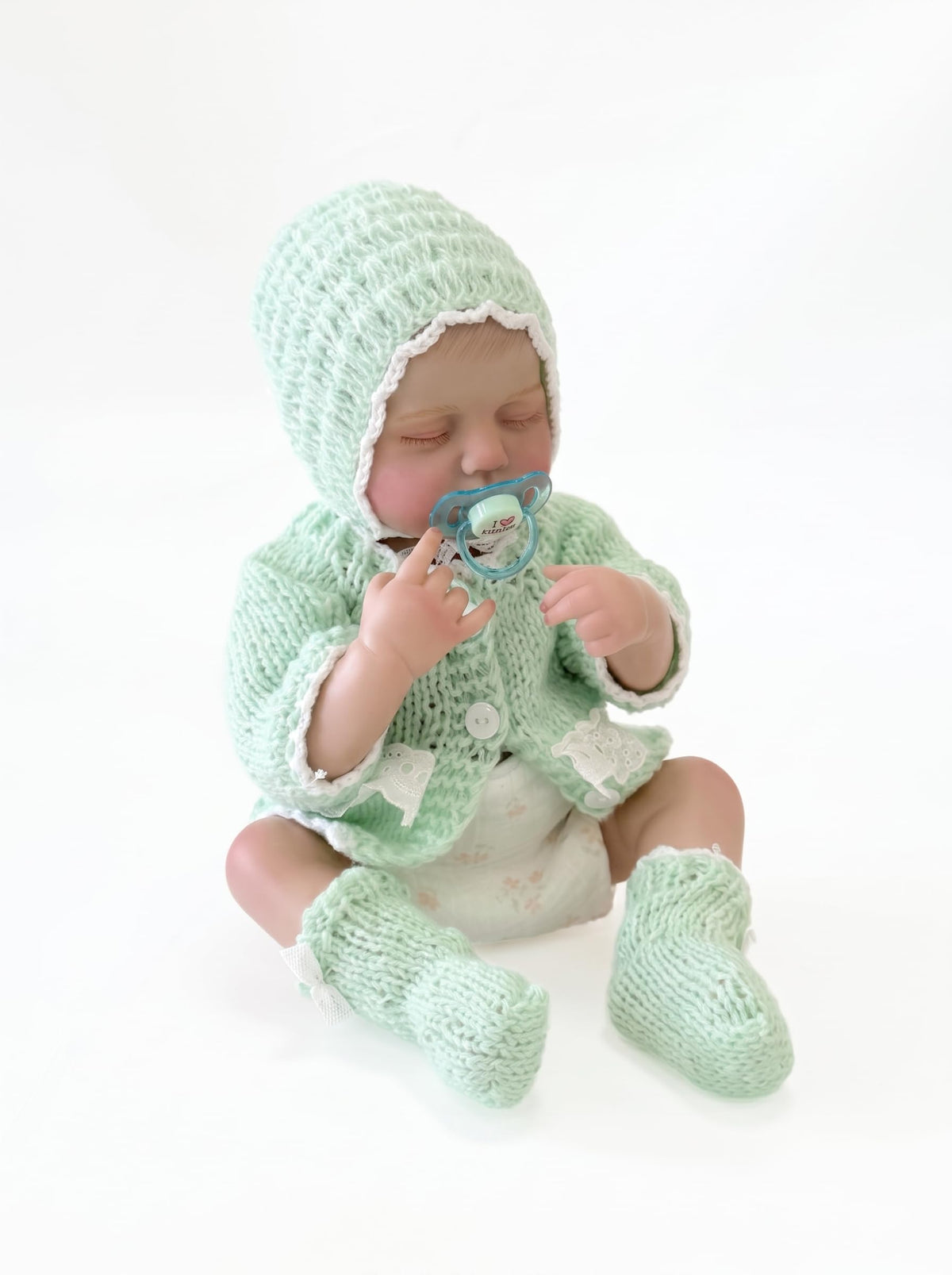 20-Inch Sleeping Reborn Baby Doll with Knitted Hat E230