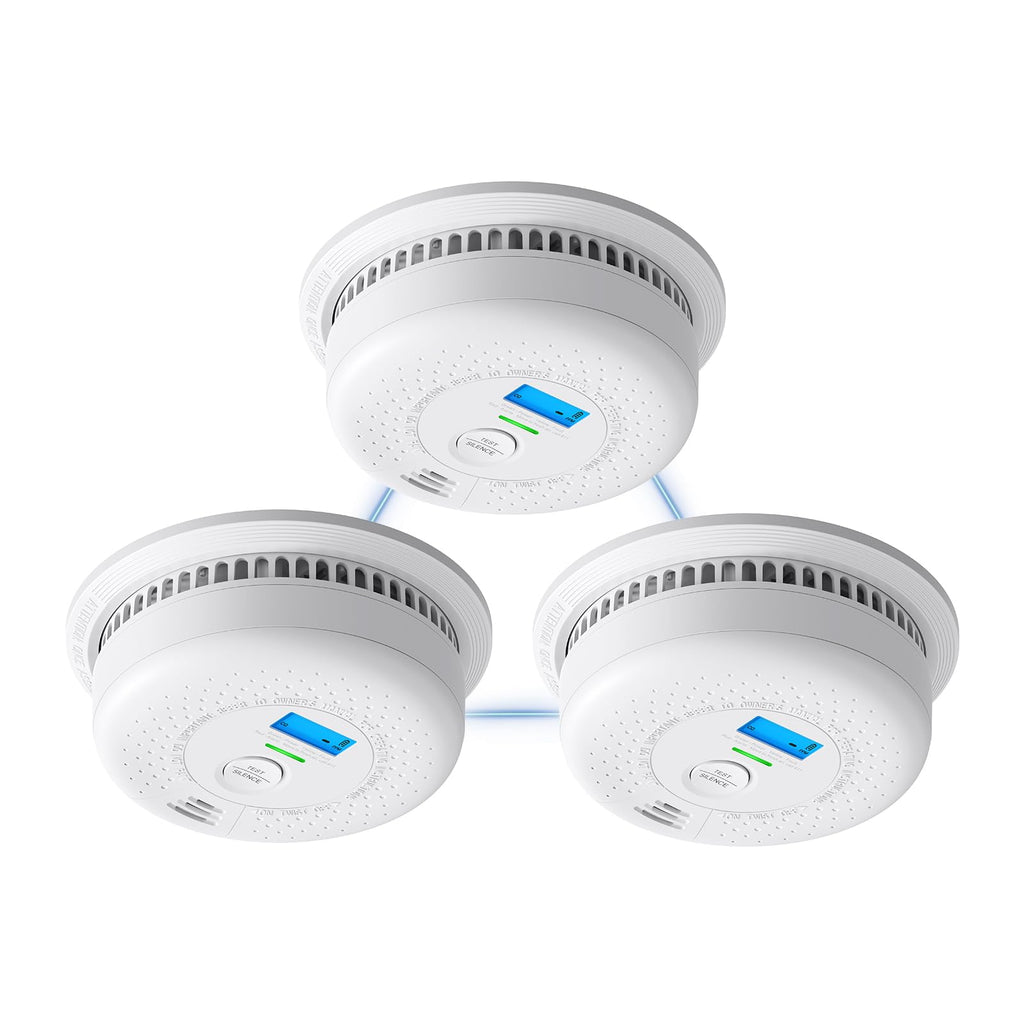 Wireless Interconnected Combination Smoke & CO Alarm 3-Pack U754511