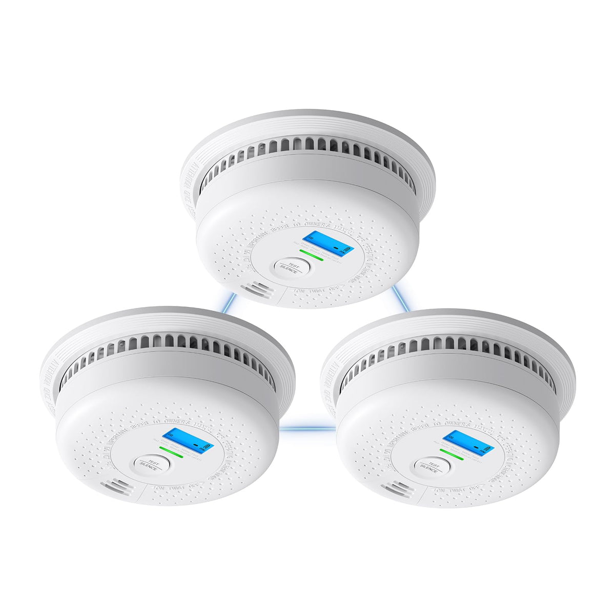 Wireless Interconnected Combination Smoke & CO Alarm 3-Pack U754511