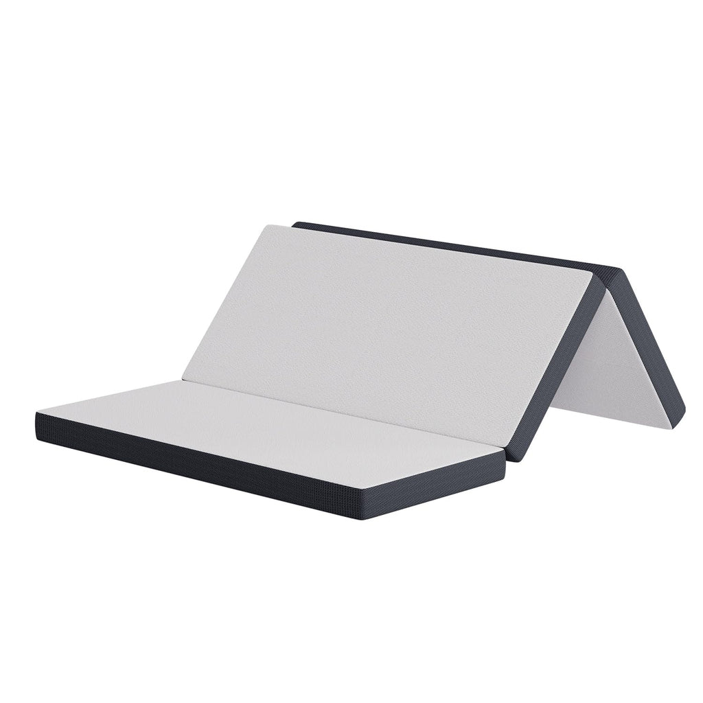4 inch Tri Fold Memory Foam Mattress Topper with Washable Cover U1242