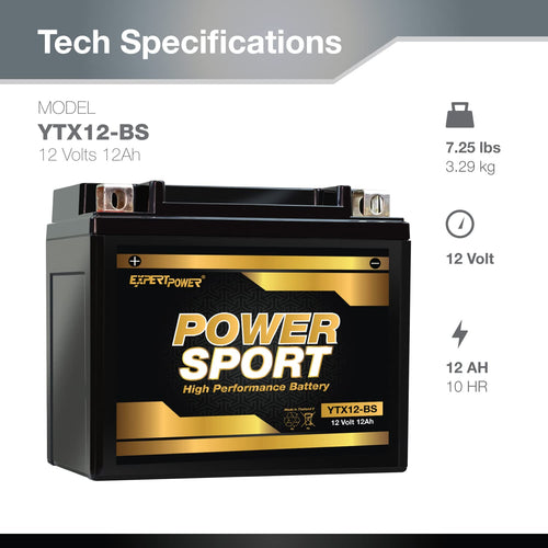 12V 12Ah 195 CCA Sealed AGM Motorcycle Battery F995