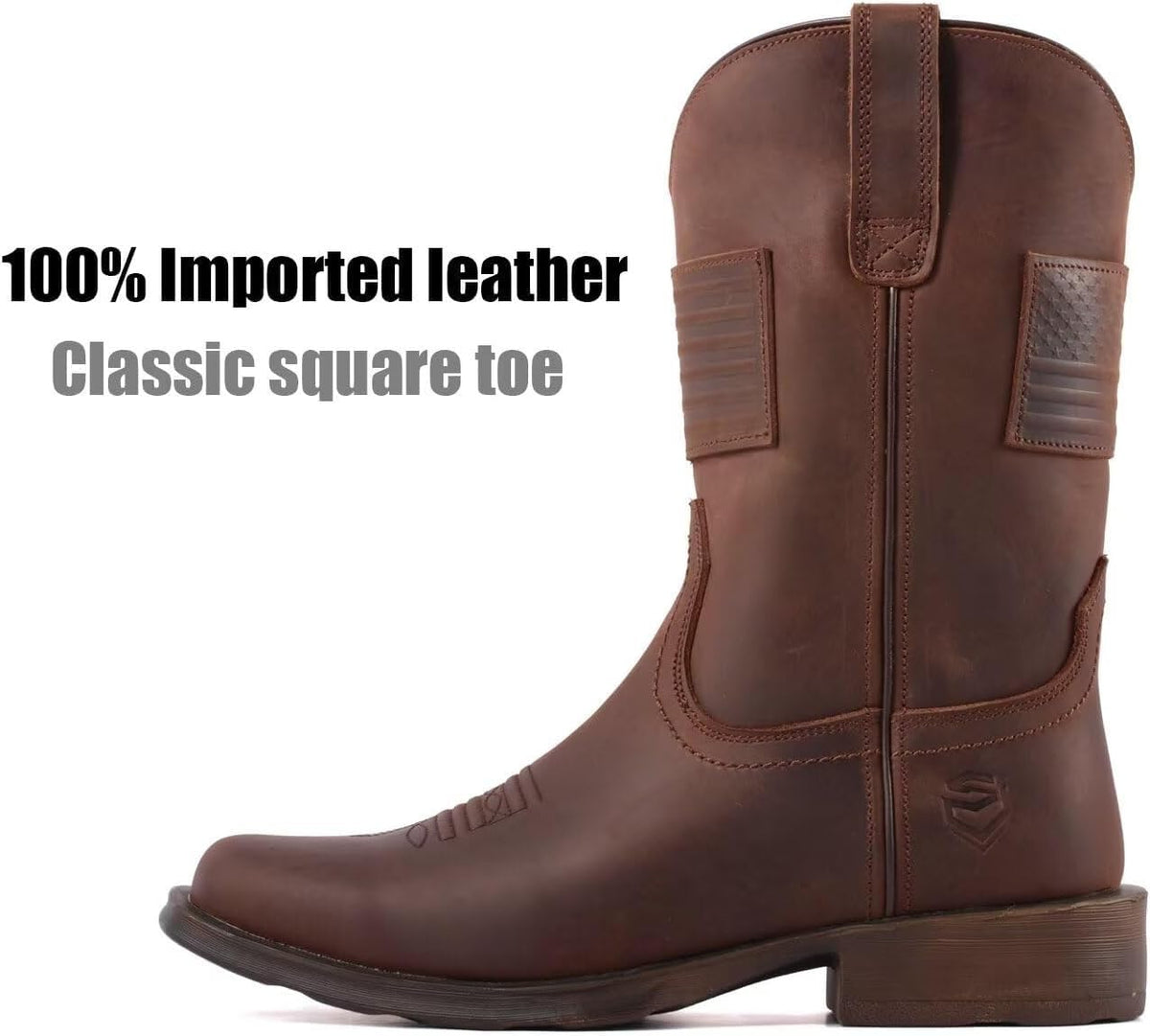 10 Inch Western Cowboy Work Boots S6212