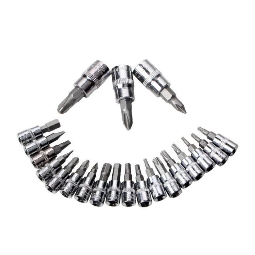 46 Pieces Mechanic Tool Kit 1/4” Ratchet Socket Wrench Set with Storage Case A6503