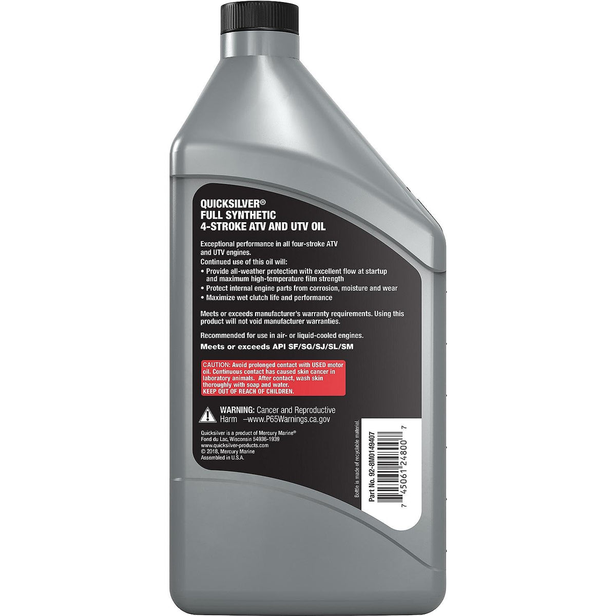 5W-50 Full Synthetic 4-Stroke Engine Oil, 1 Quart W6833