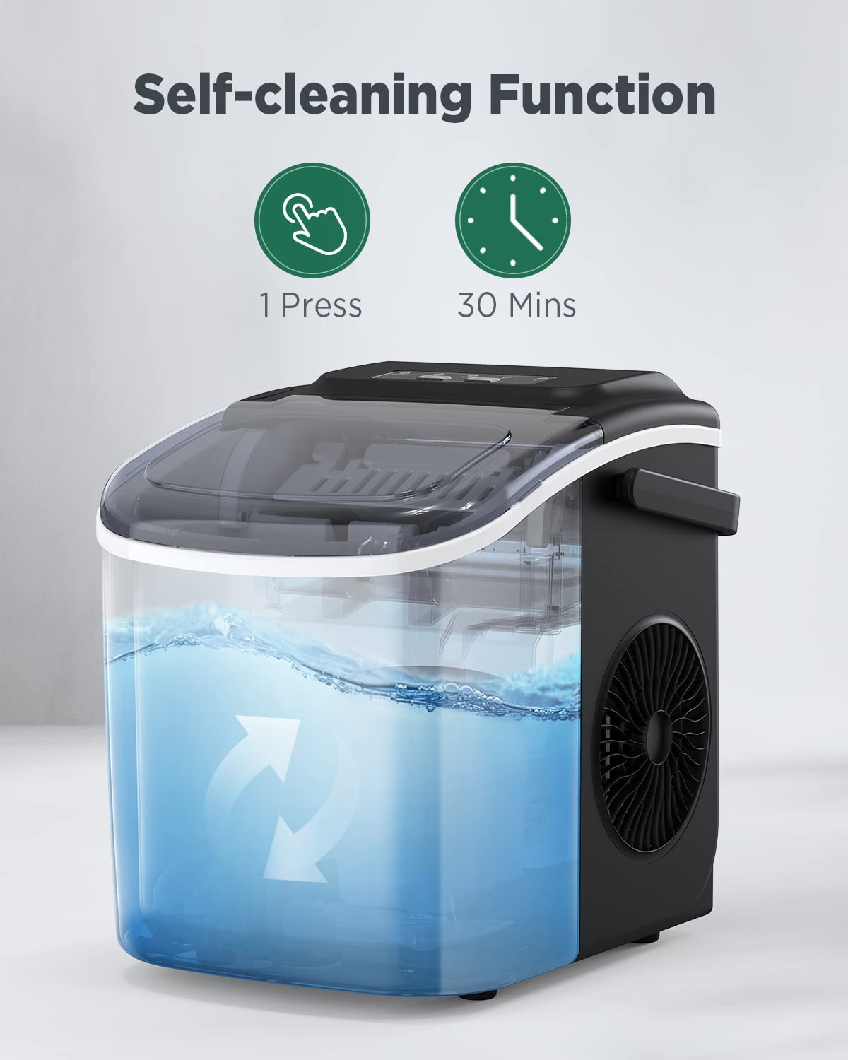 Black Countertop Ice Maker V9149