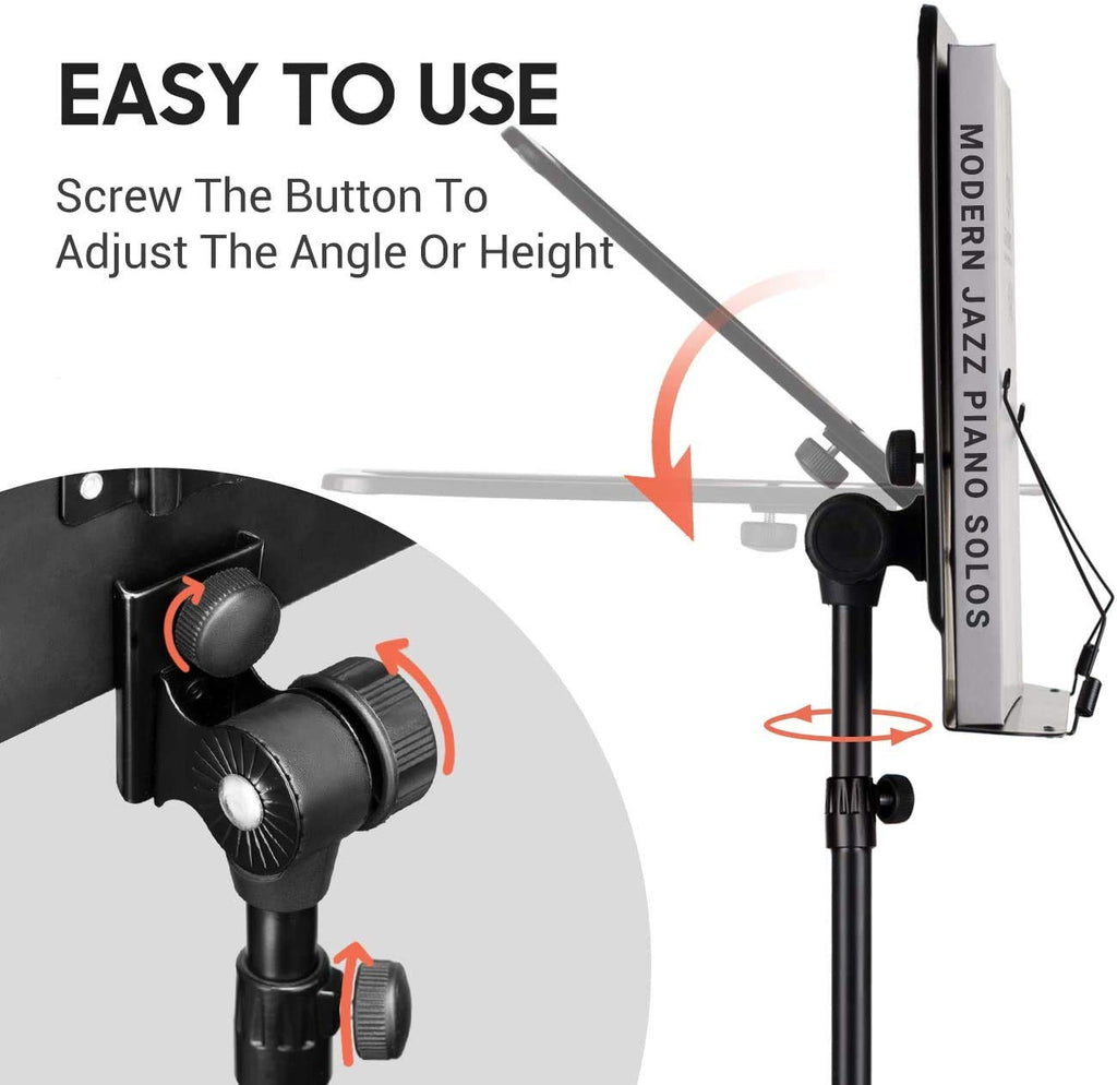 Adjustable Black Sheet Music Stand D4630