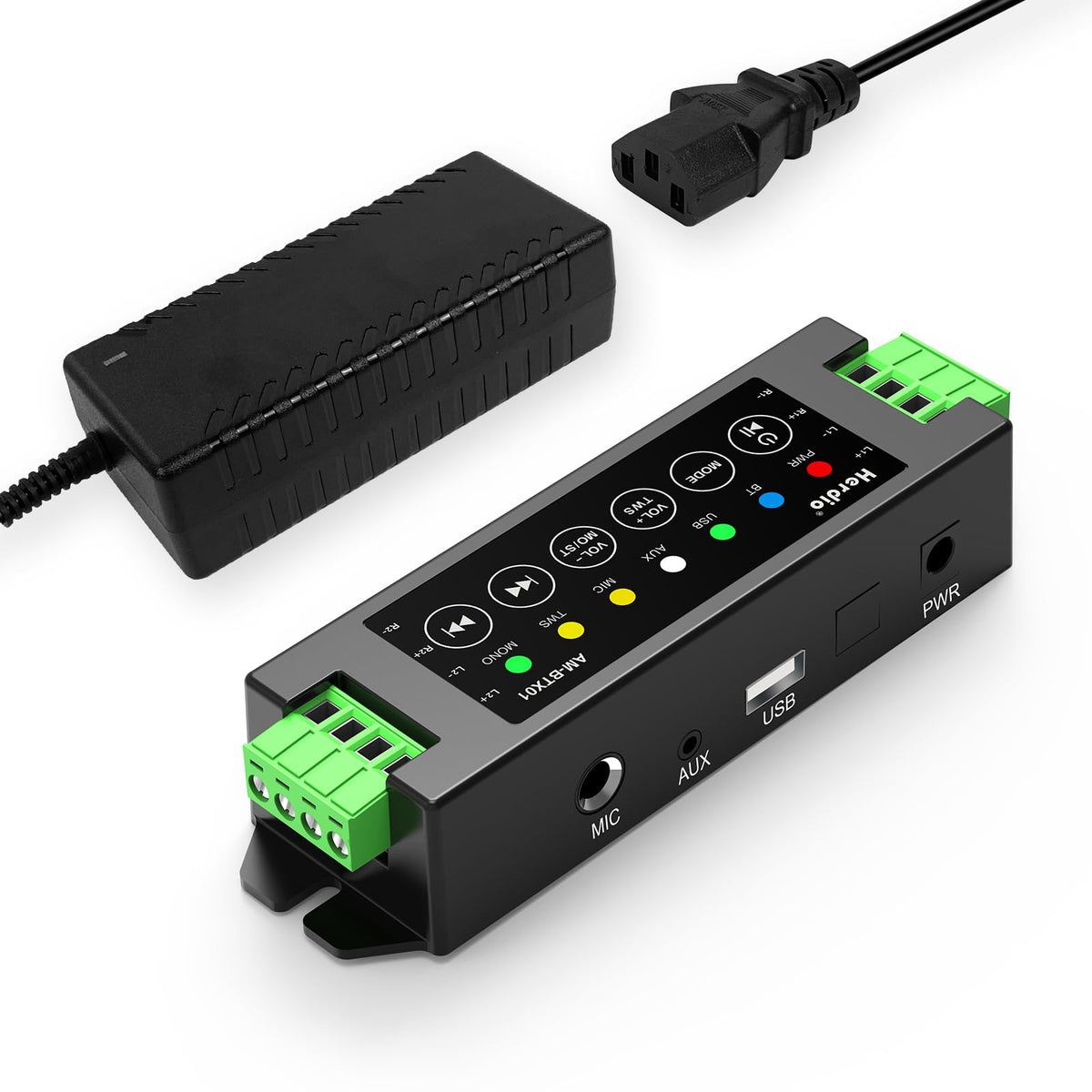 4-Channel Bluetooth Amplifier 200W with Power Supply H854