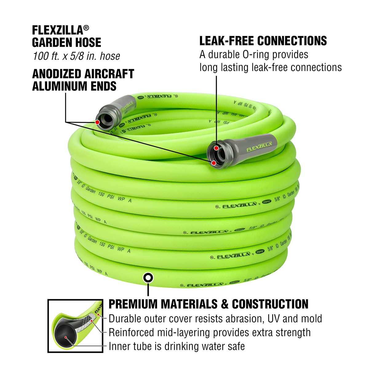 Blue Pool Cover Pump & 5/8 in. x 100 ft. Garden Hose A530