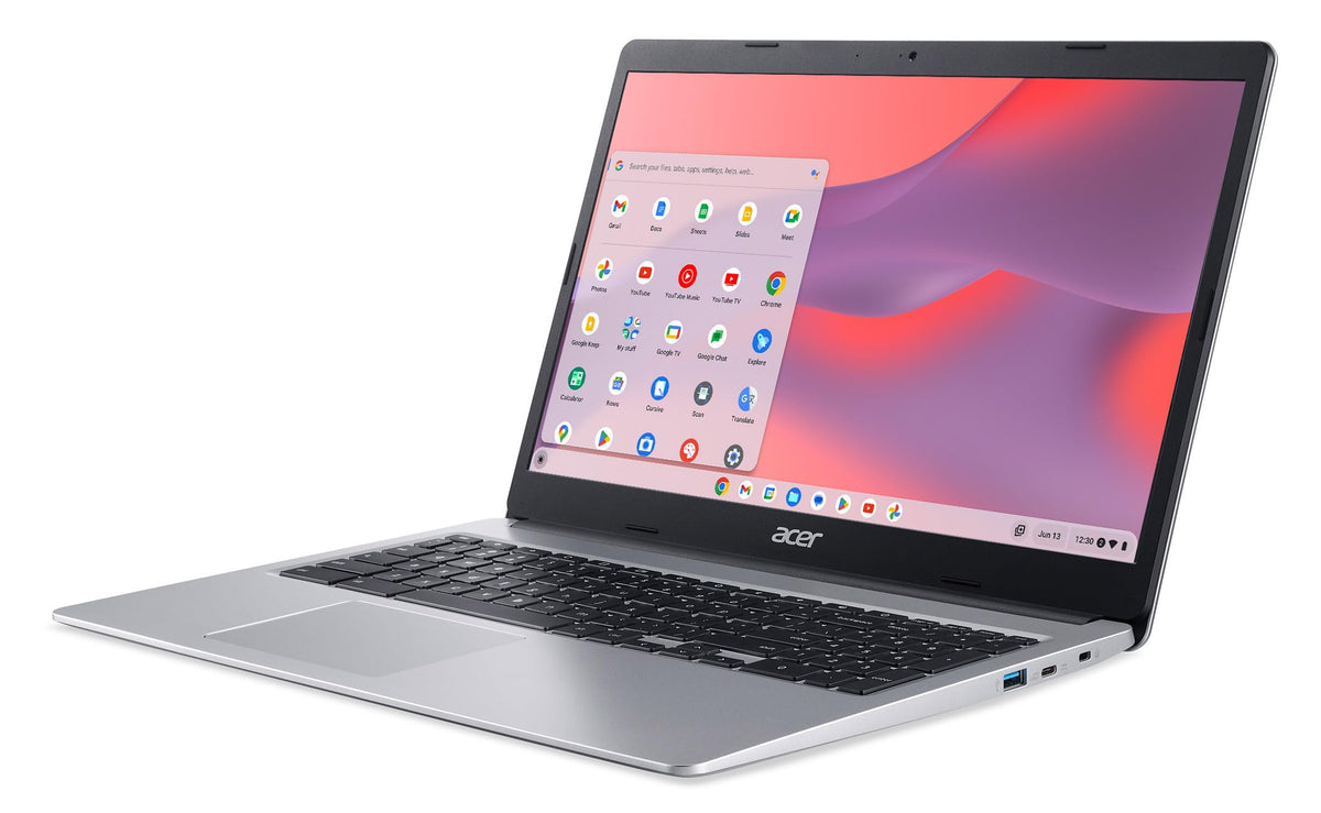 Chromebook 315 Laptop Intel Celeron N4000 15.6 HD 4GB 64GB eMMC Chrome OS Pure Silver S176593