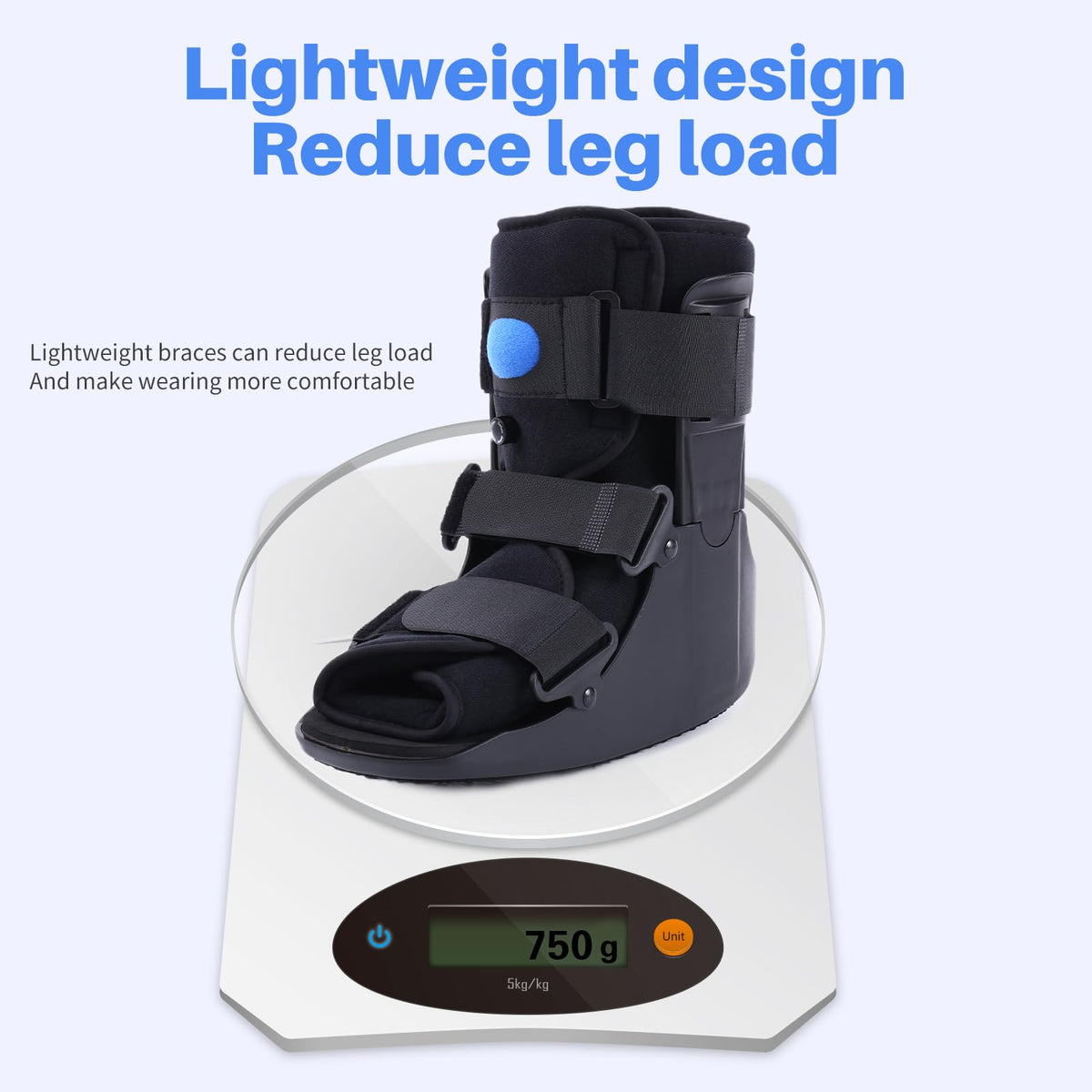Black Medium Inflatable Walking Boot L483424
