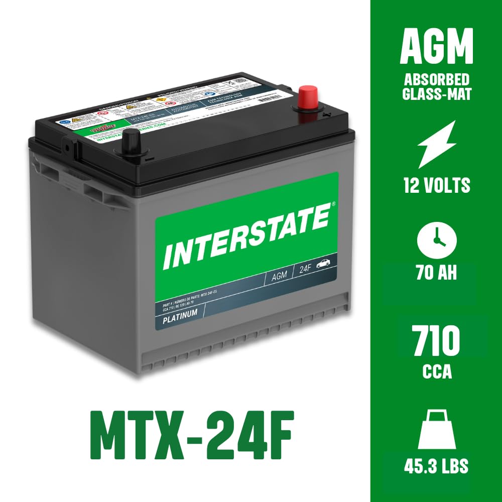 12V 70Ah 710CCA Group 24F AGM Car Battery F168327