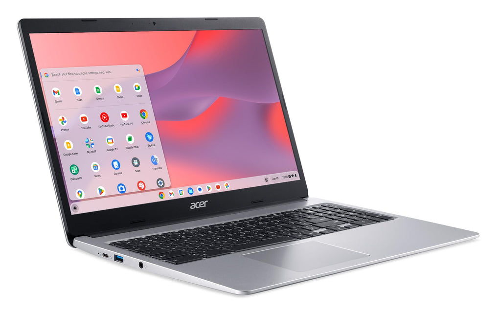 Chromebook 315 Laptop Intel Celeron N4000 15.6 HD 4GB 64GB eMMC Chrome OS Pure Silver S176593