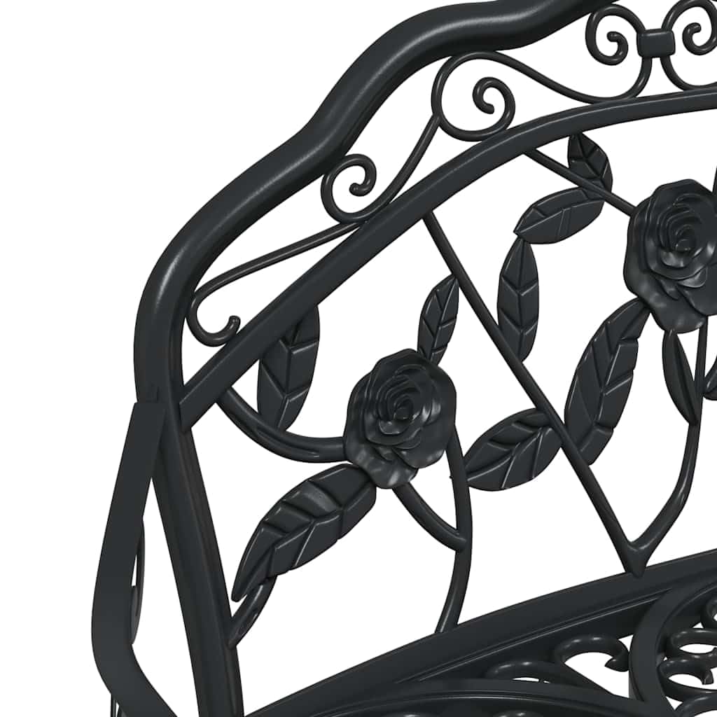 Cast Aluminum Black Patio Bench D316047