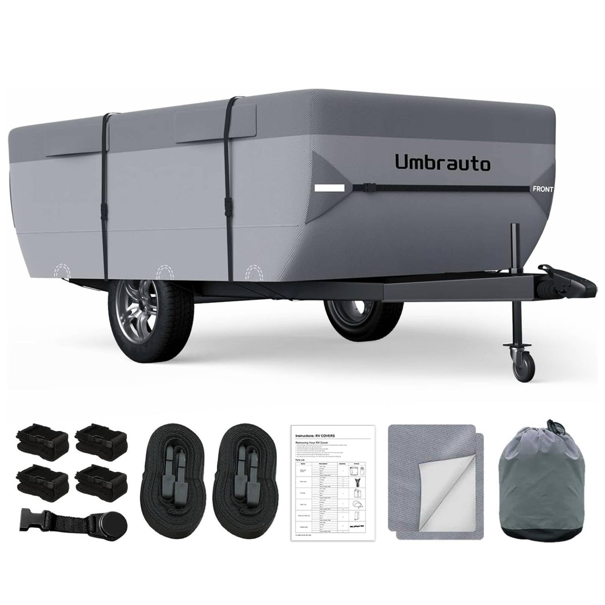 14-16ft Waterproof Breathable Ripstop Pop Up Camper Cover L12659