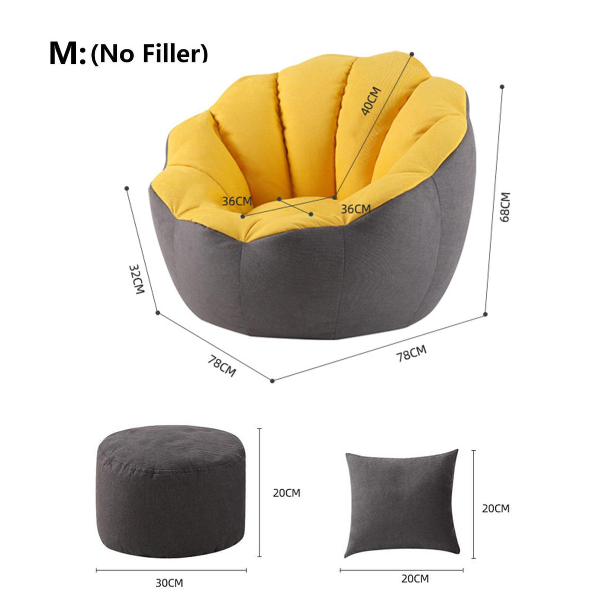 Corduroy Bean Bag Chair Cover J418