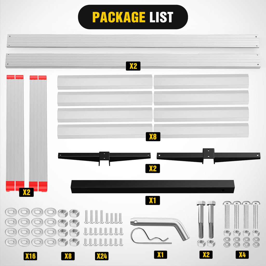 Aluminum Hitch Cargo Carrier 60" x 22" x 3.25" 500 lbs Cargo Basket for 2" Receiver R6963