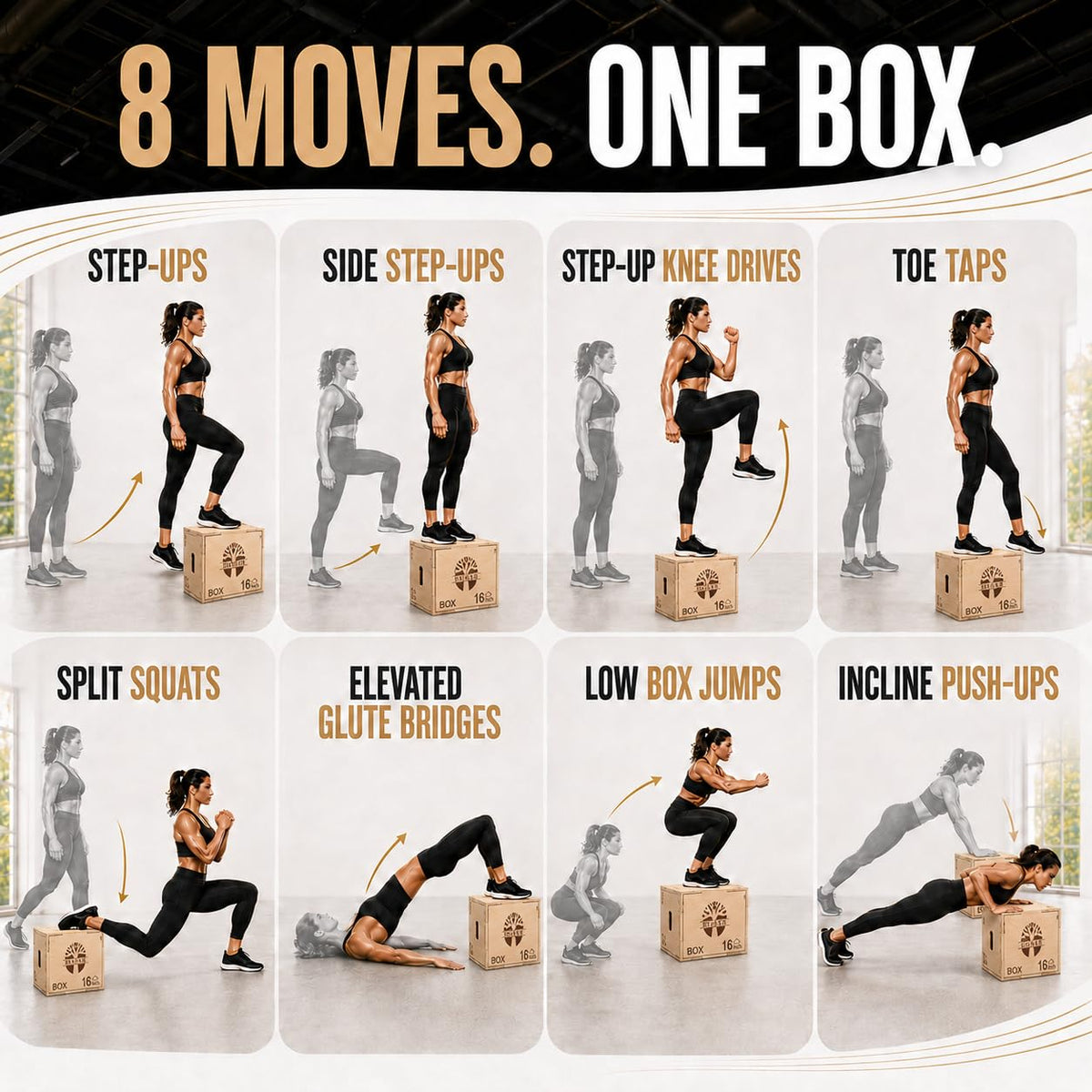 3-in-1 Wood Plyometric Jump Platform L8294