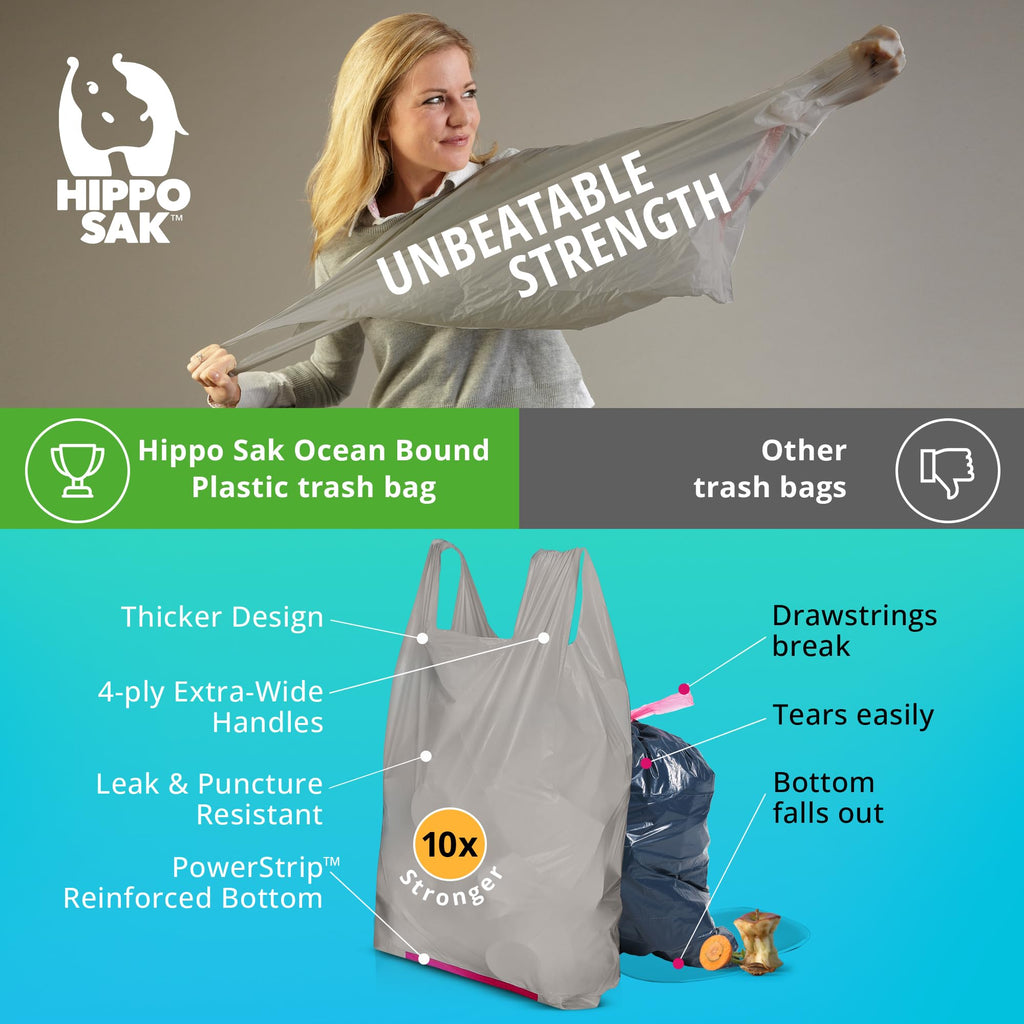 13 Gallon Recycled Plastic Tall Kitchen Trash Bags 45 Count K498531