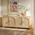 70 Inch Coastal Oak Sideboard Buffet J83462