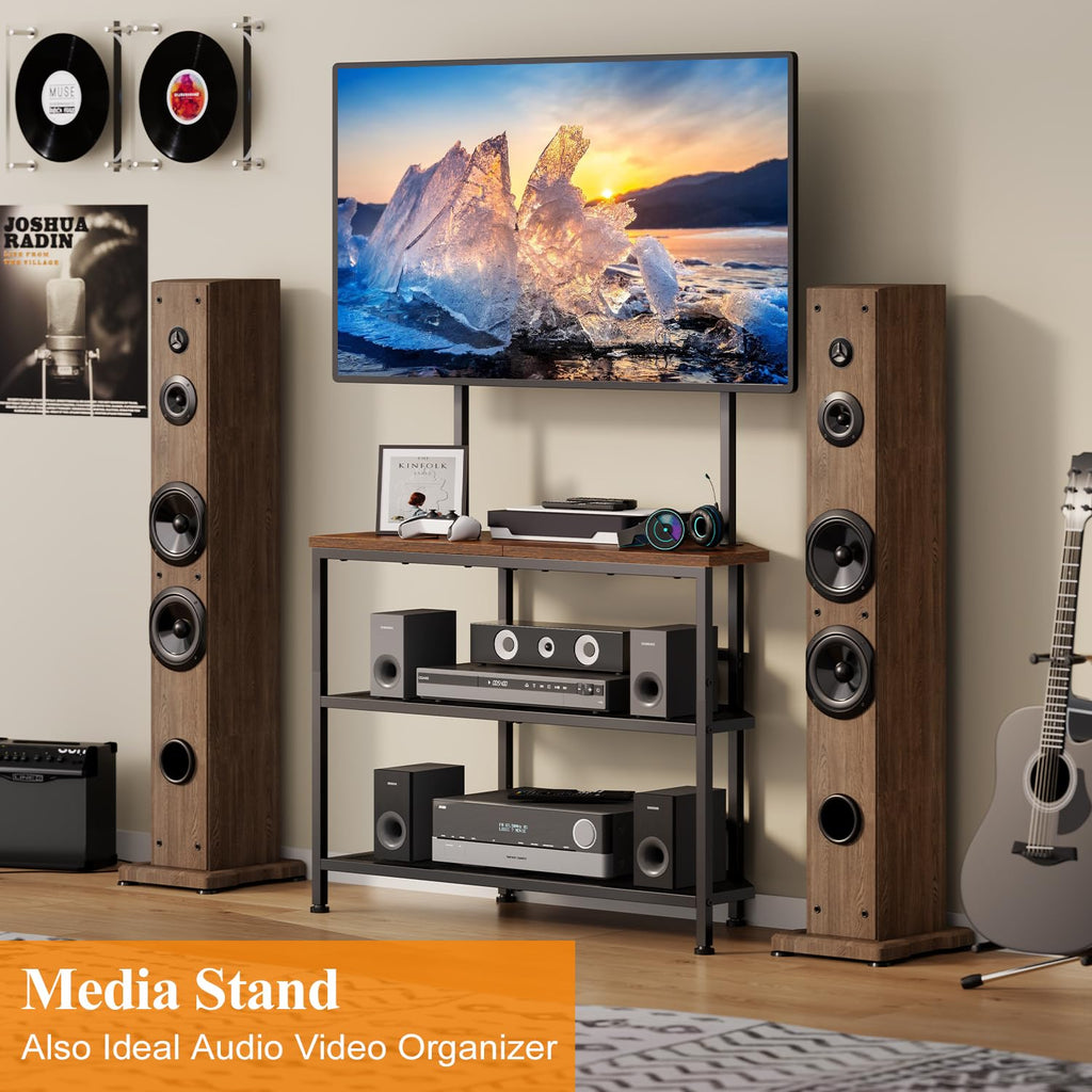 23" to 60" Corner TV Stand with Mount and Storage Shelves U616635