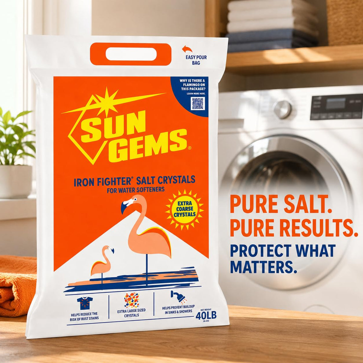 40 lb Extra Coarse Water Softener Salt Crystals V806644