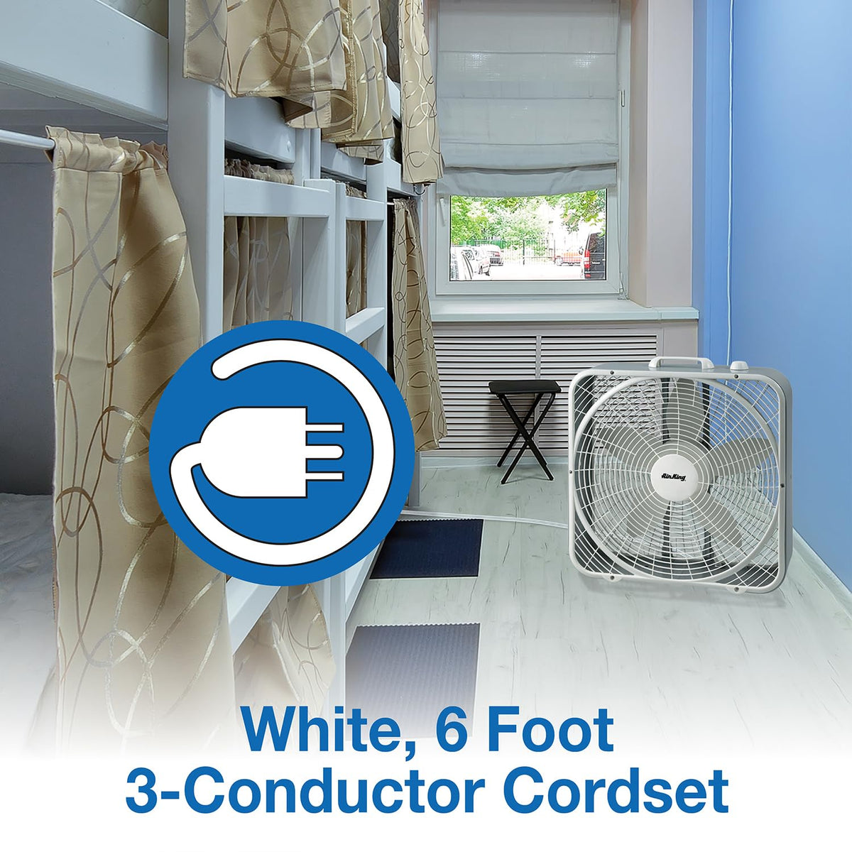 20-Inch 3-Speed Box Fan, White M313577