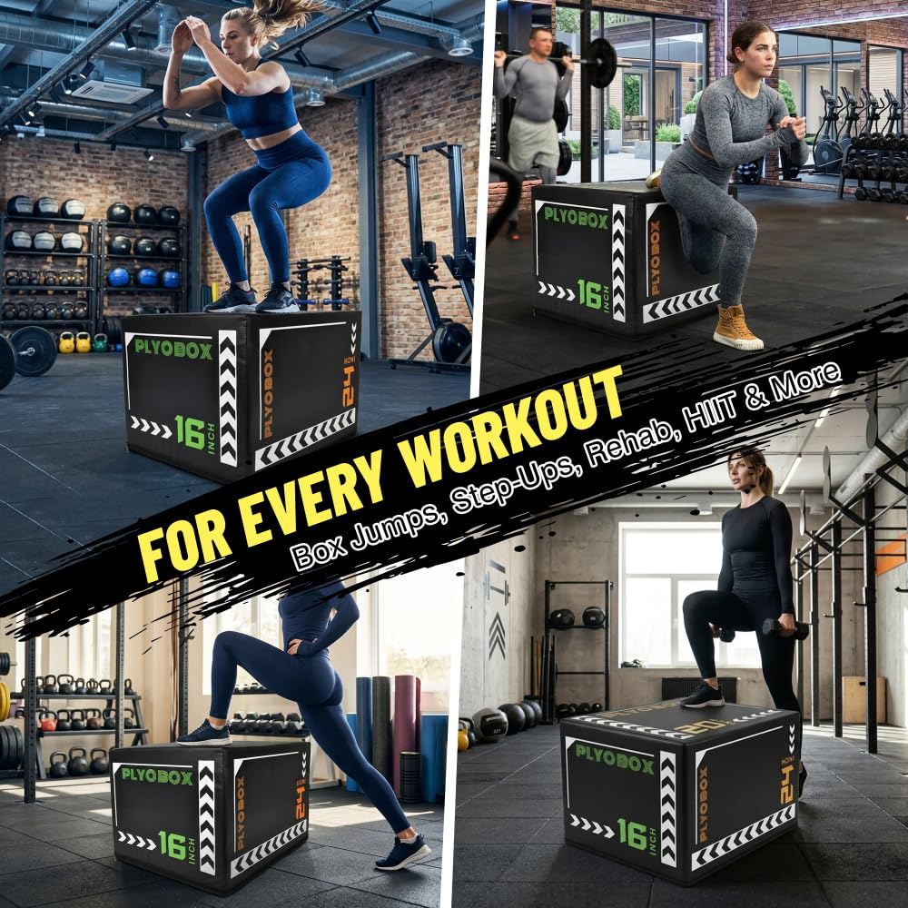 3-in-1 Non-Slip Foam Plyometric Jump Box I147