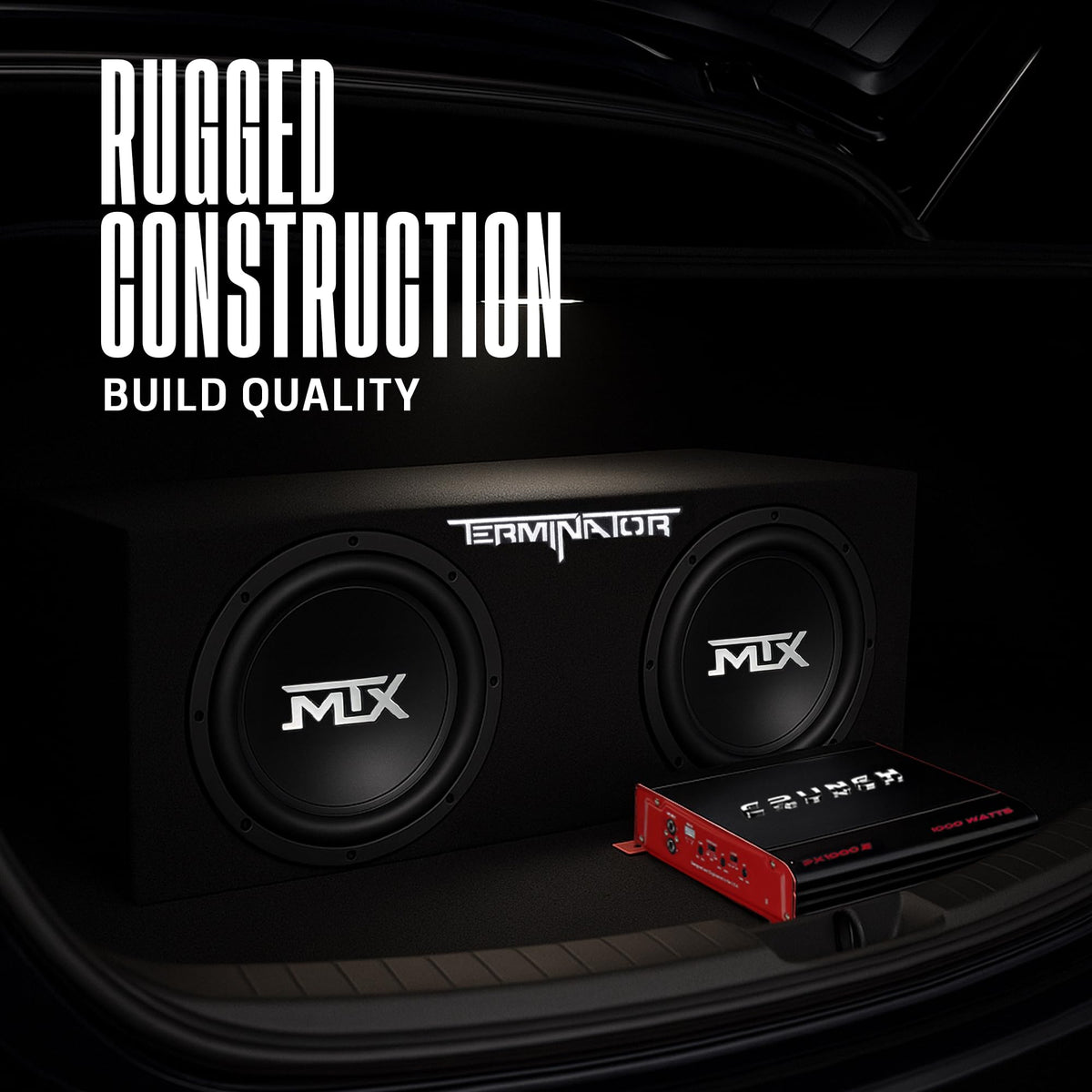 1000 Watt 2 Channel Amplifier with 12 Inch Subwoofer Enclosure L765