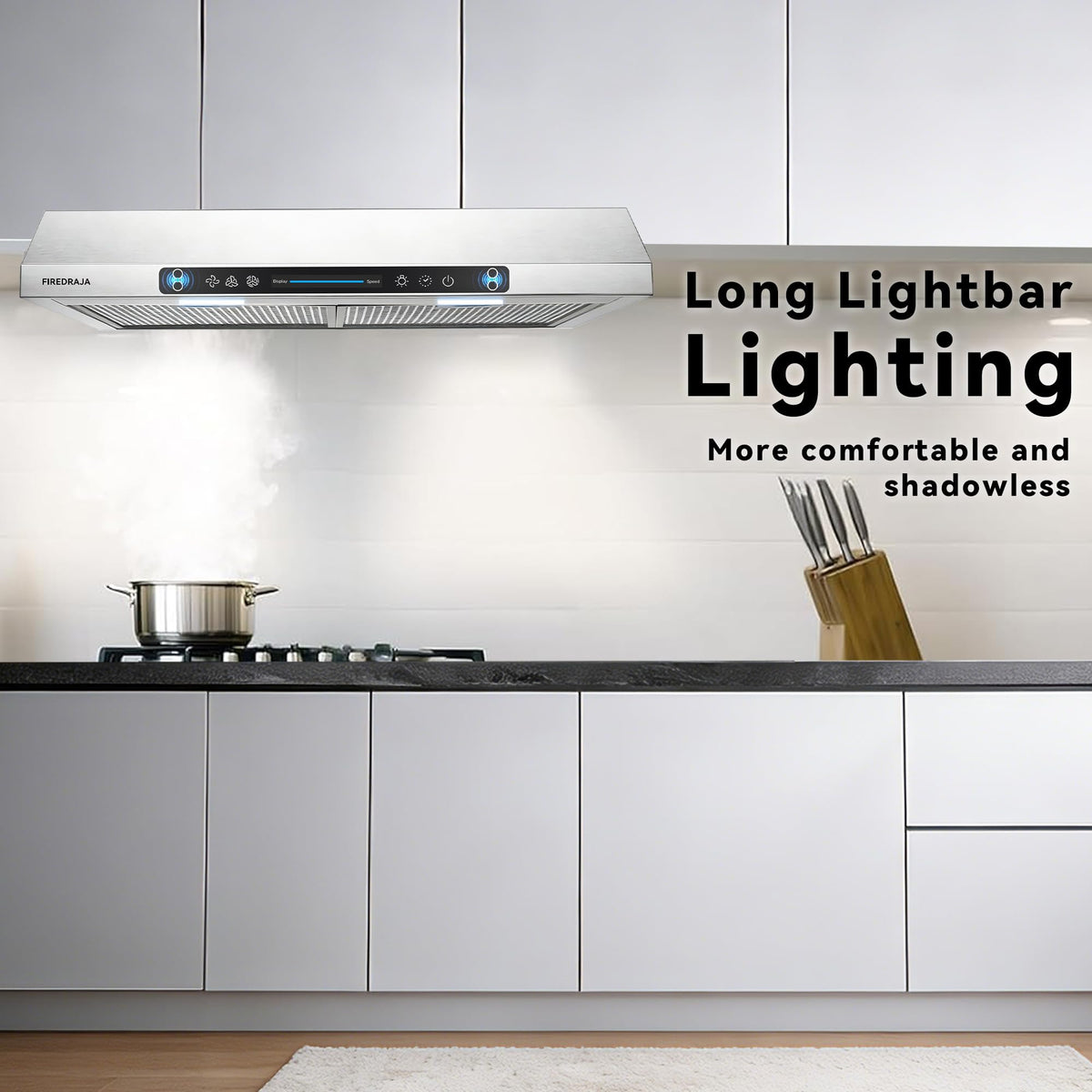 30 Inch 550 CFM Stainless Steel Under Cabinet Range Hood V6118