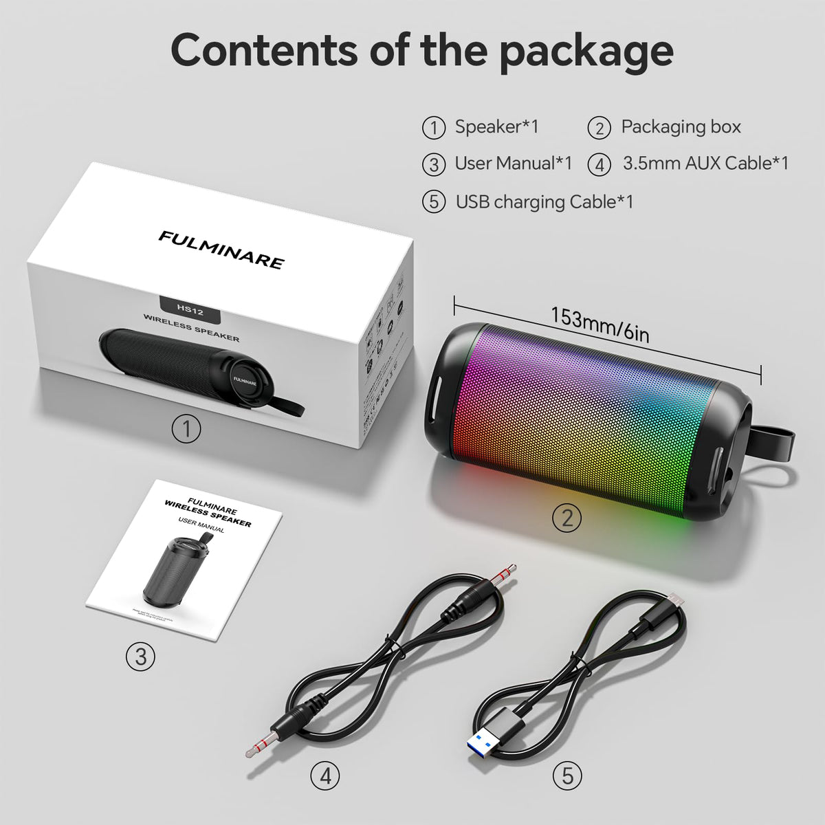 Bluetooth Speaker Wireless 26W Portable IPX5 Waterproof Black C429600