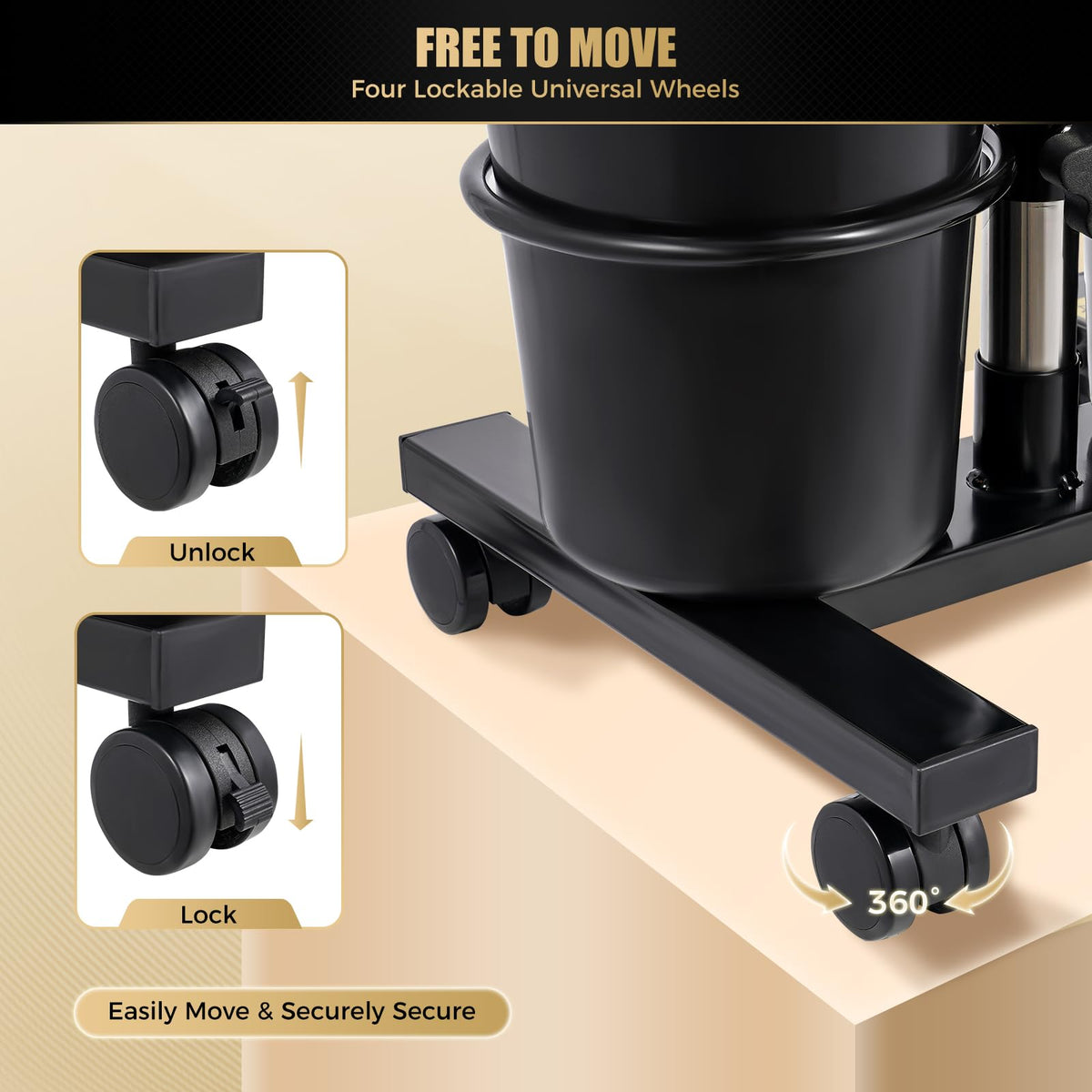 Black Height Adjustable Shampoo Bowl with Electric Pump J8956
