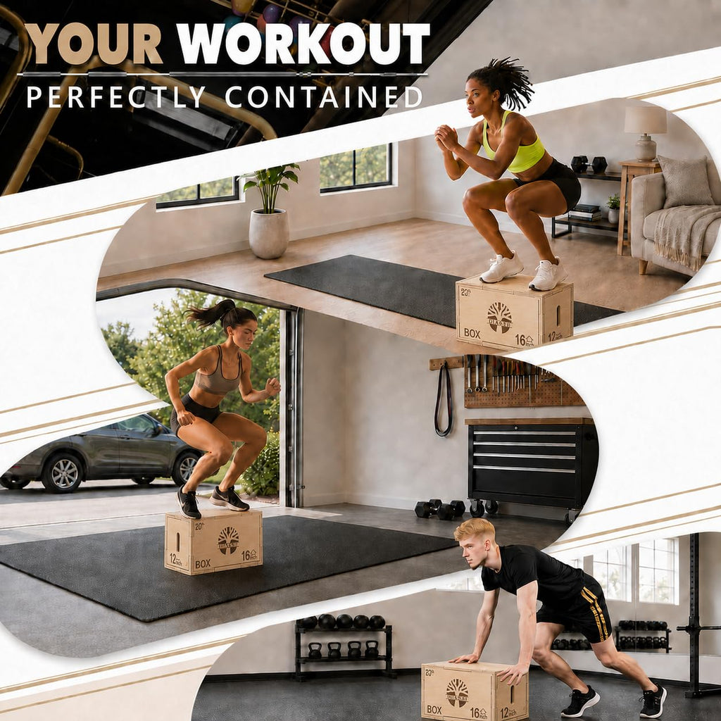 3-in-1 Wood Plyometric Jump Platform L8294
