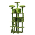 70.87" Green Multi-Level Cat Tree with Condos and Hammock U163563