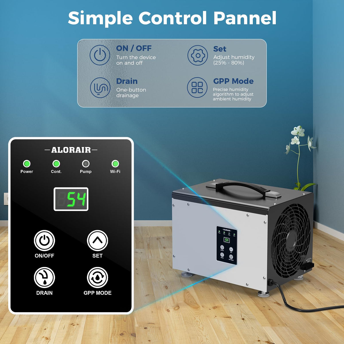 70 Pints Crawlspace Dehumidifier with Pump G42105