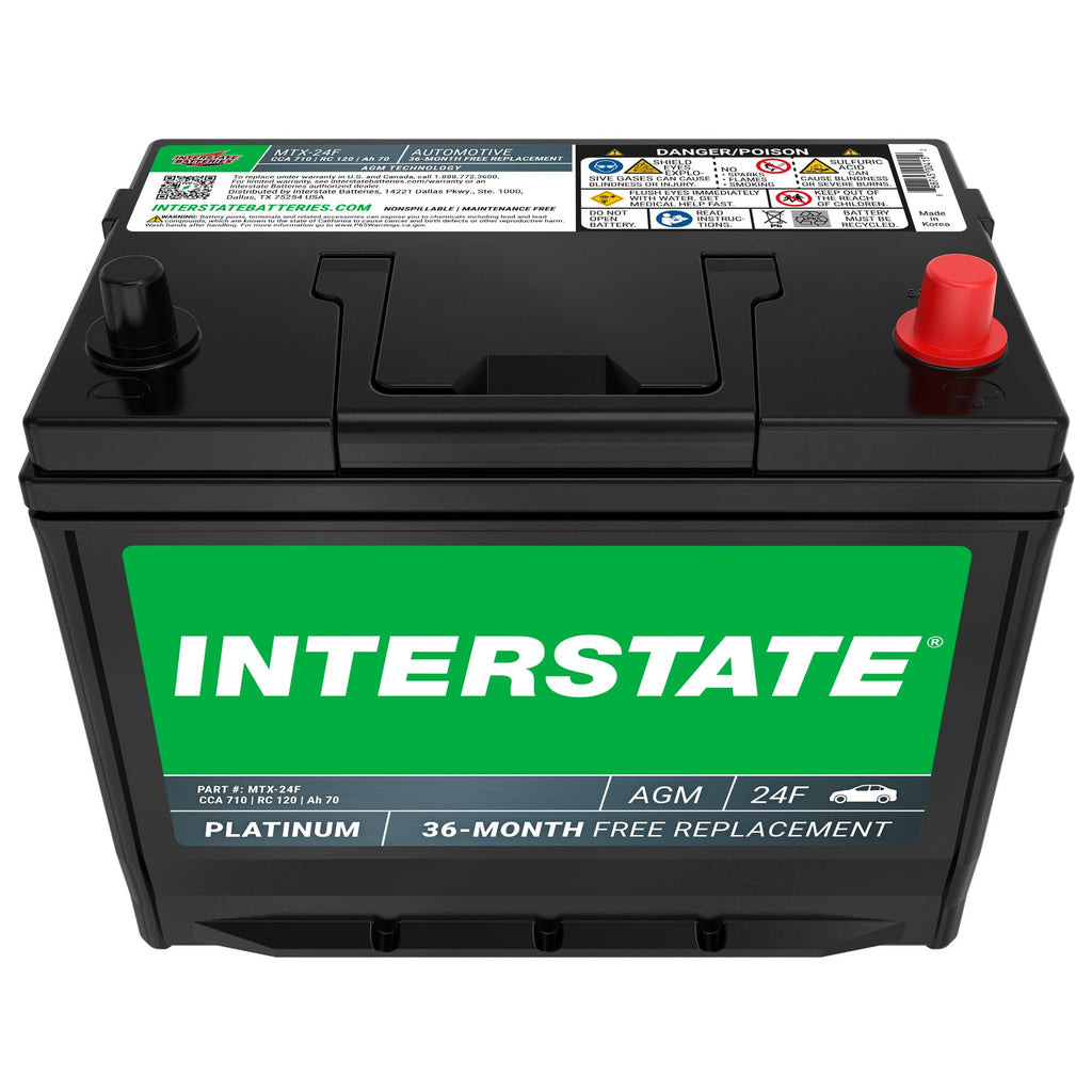 12V 70Ah 710CCA Group 24F AGM Car Battery F168327