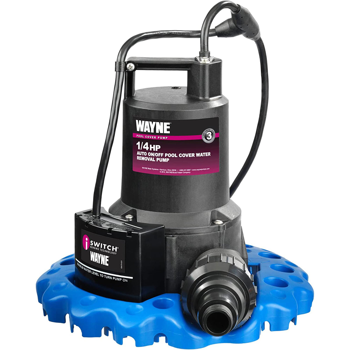 Blue Pool Cover Pump & 5/8 in. x 100 ft. Garden Hose A530