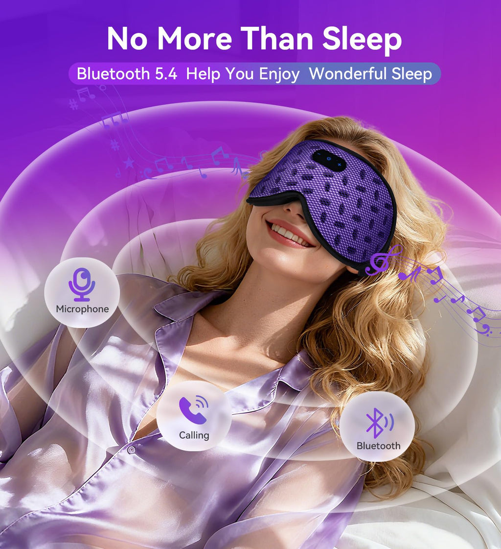 Bluetooth 3D Contoured Sleeping Eye Mask R1684